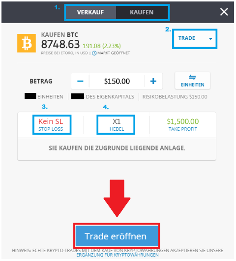 Der Kauf von Bitcoin im Detail erklärt - Trade eröffnen