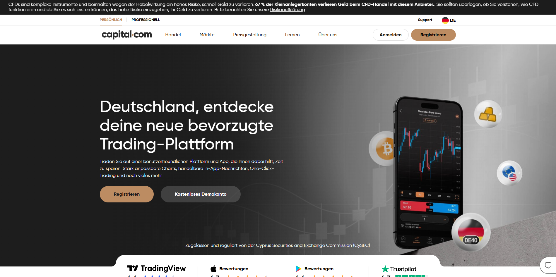 Capital.com Homepage