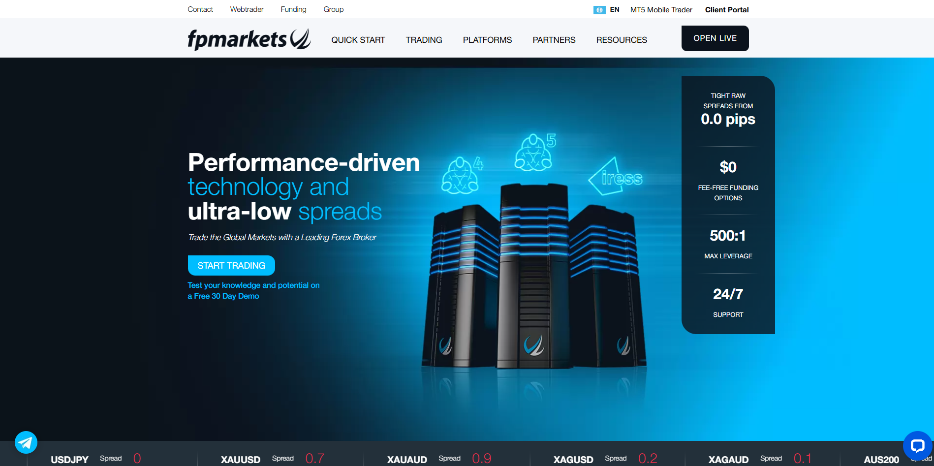 FP Markets Homepage
