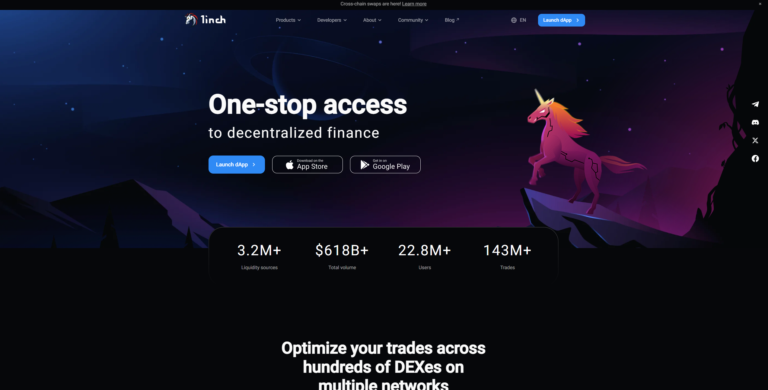 1inch homepage