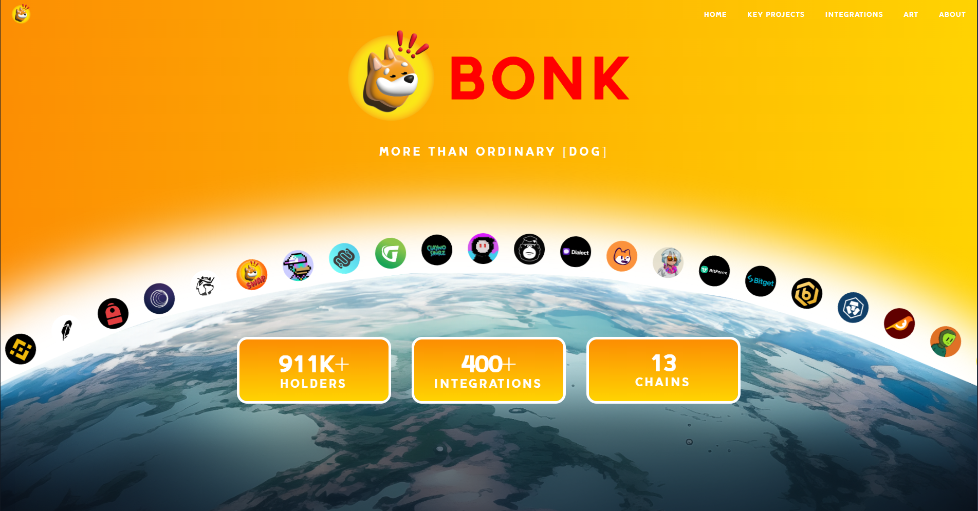 Bonk Coin Homepage