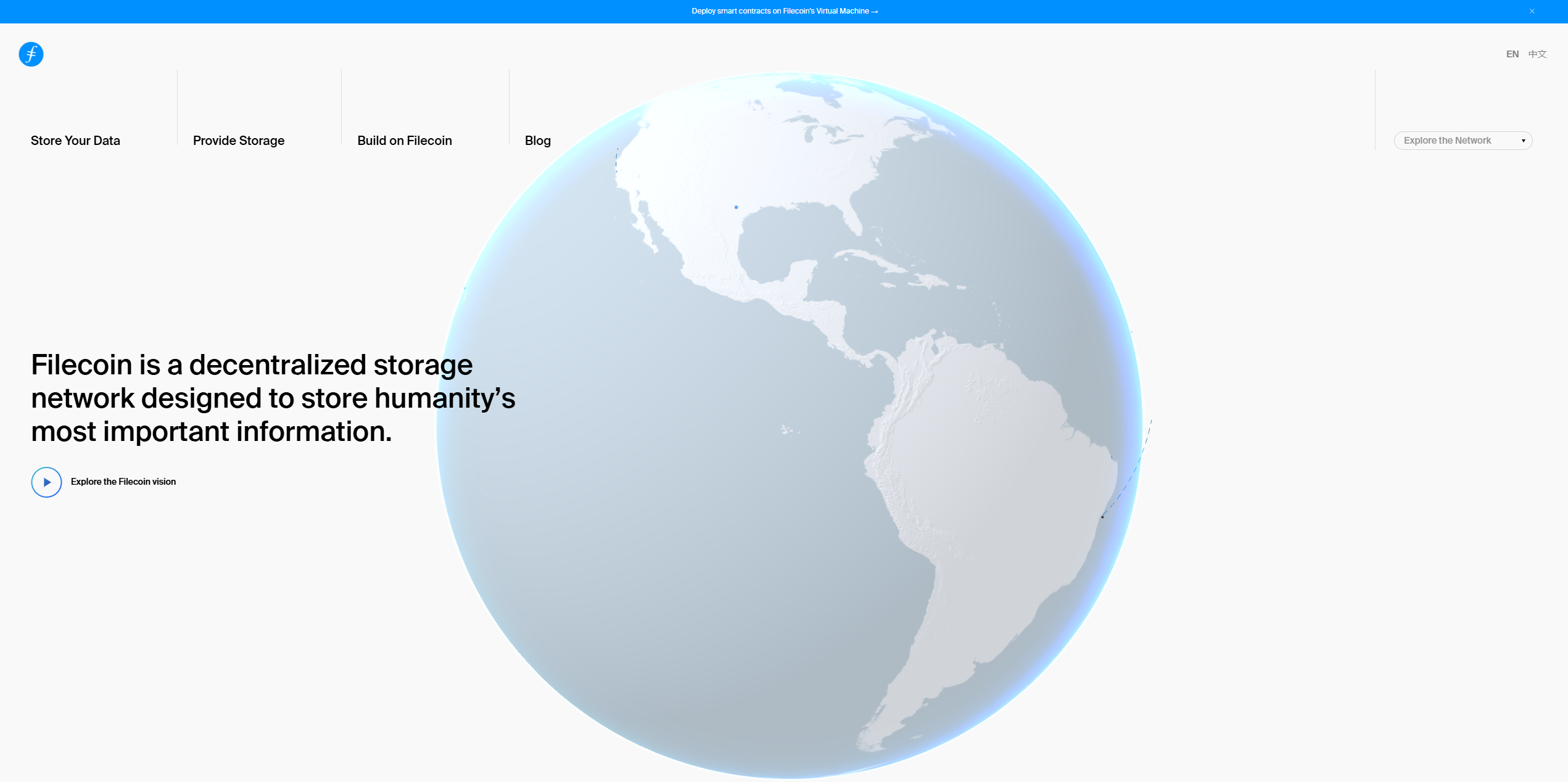 Filecoin homepage