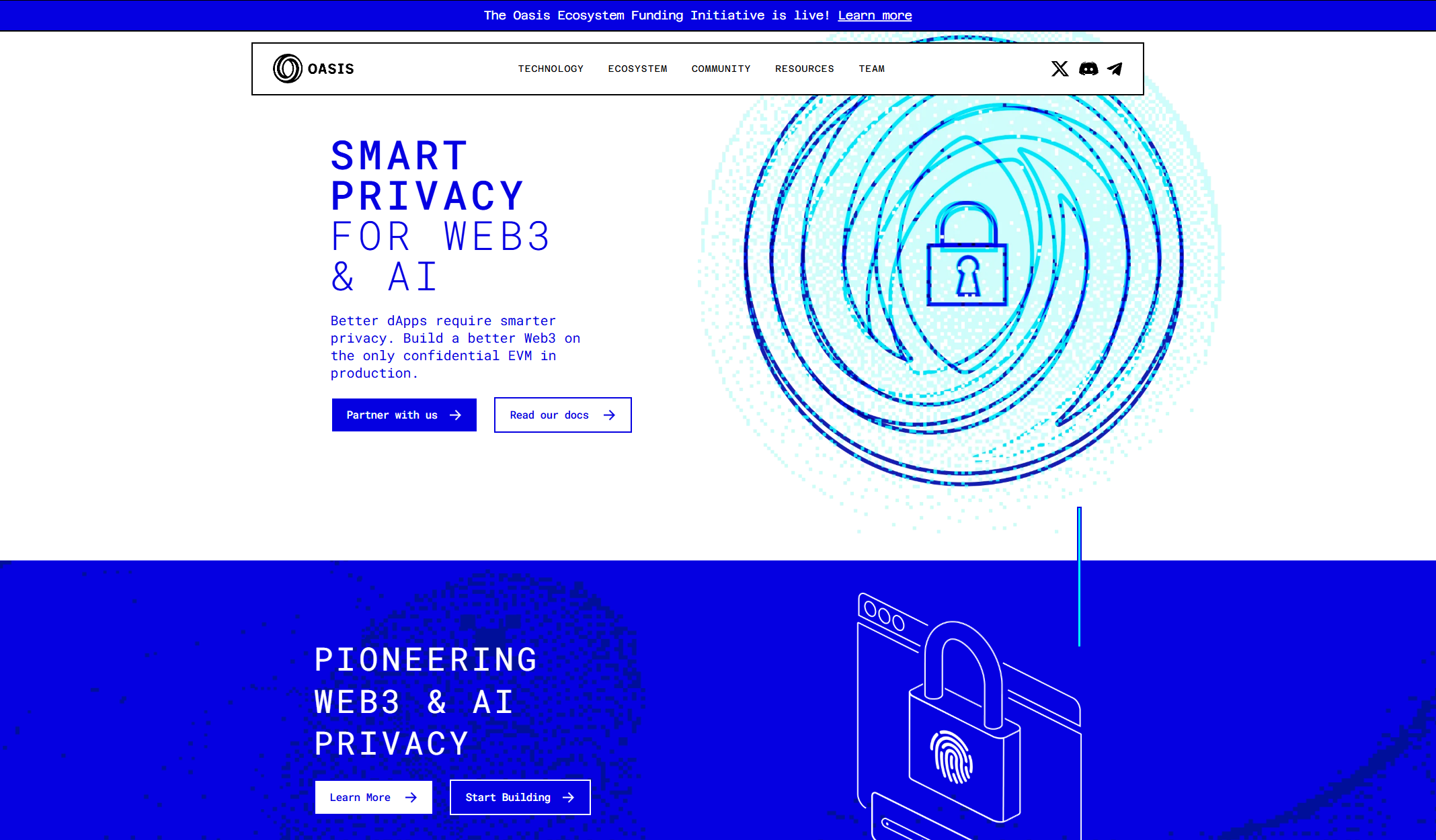 Oasis Network homepage