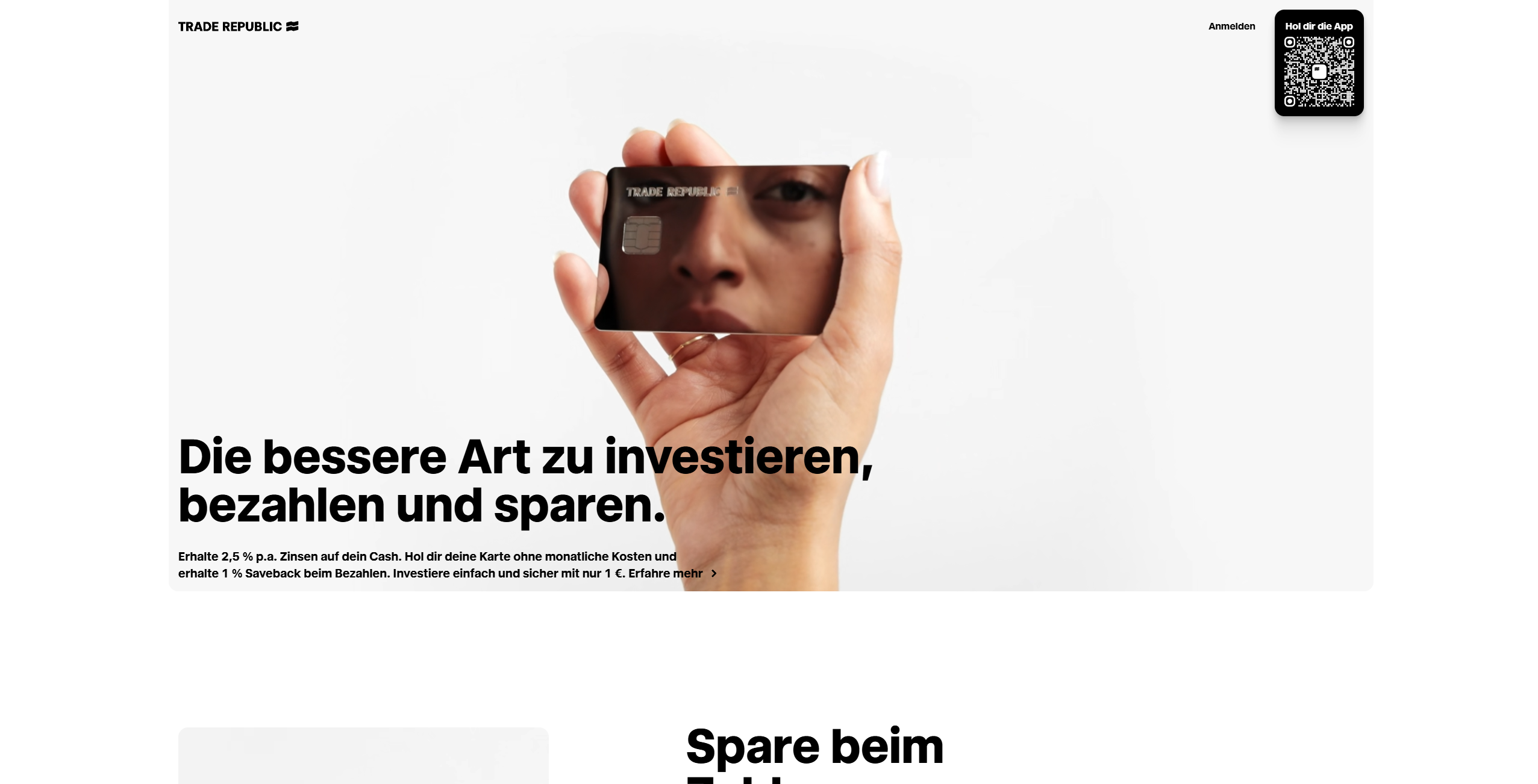 Trade Republic homepage