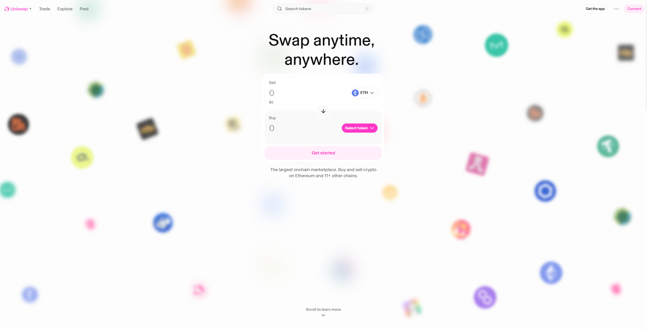 Uniswap Homepage