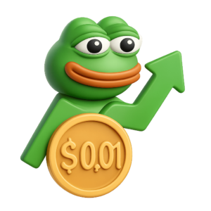 Pepe coin steigt auf 0.01 Usd