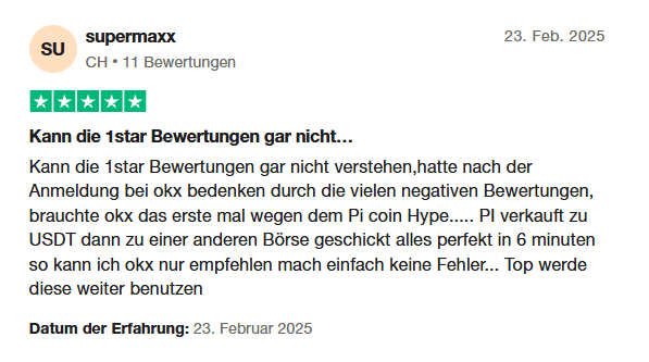 OKX Positive Erfahrung