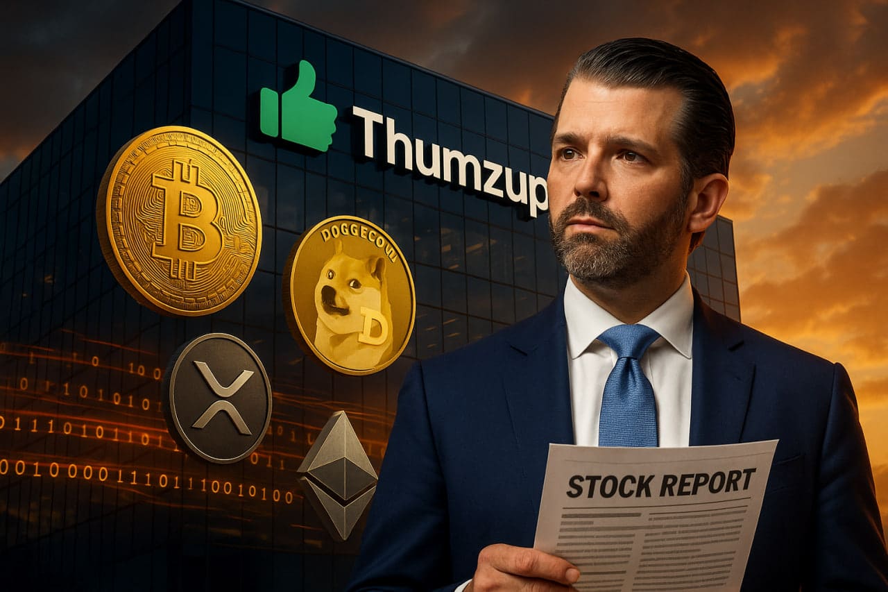 Krypto News: Trump Jr. investiert Millionen – Firma Thumzup prüft ETH, SOL und XRP