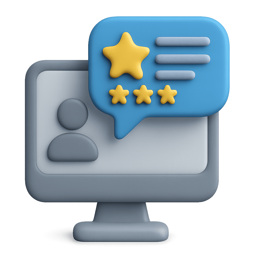 Usermeinungen im Internet 3d Icon