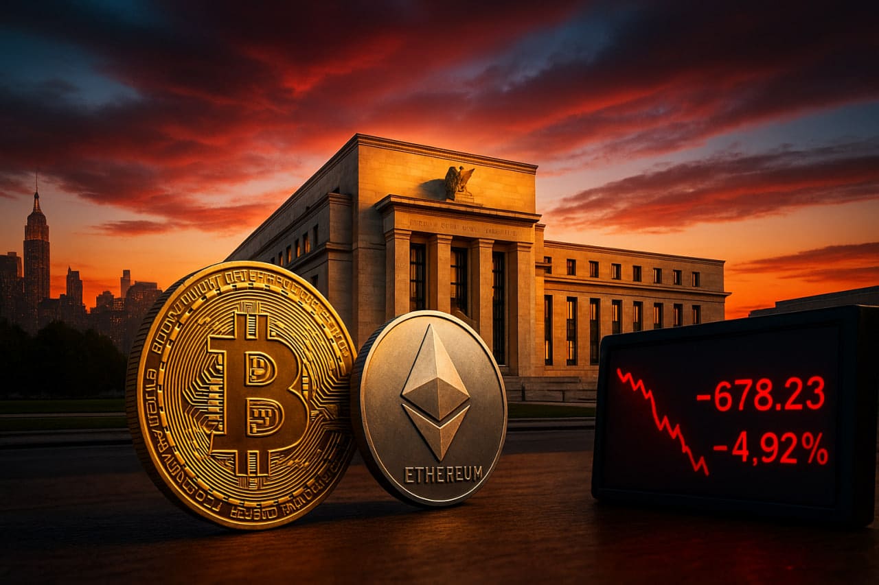 Zinswende ohne Euphorie: Warum Bitcoin und Ethereum trotz FED-Zinssenkung fallen