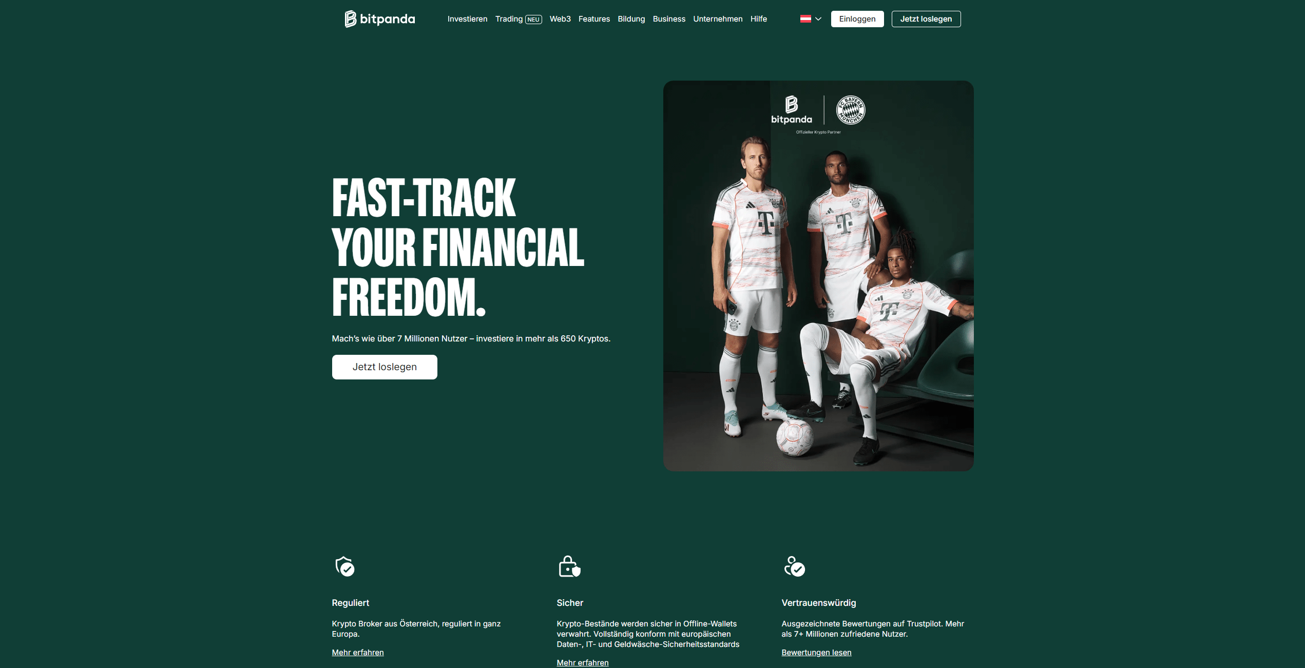 Bitpanda Homepage