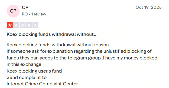 Negative Erfahrung KCEX