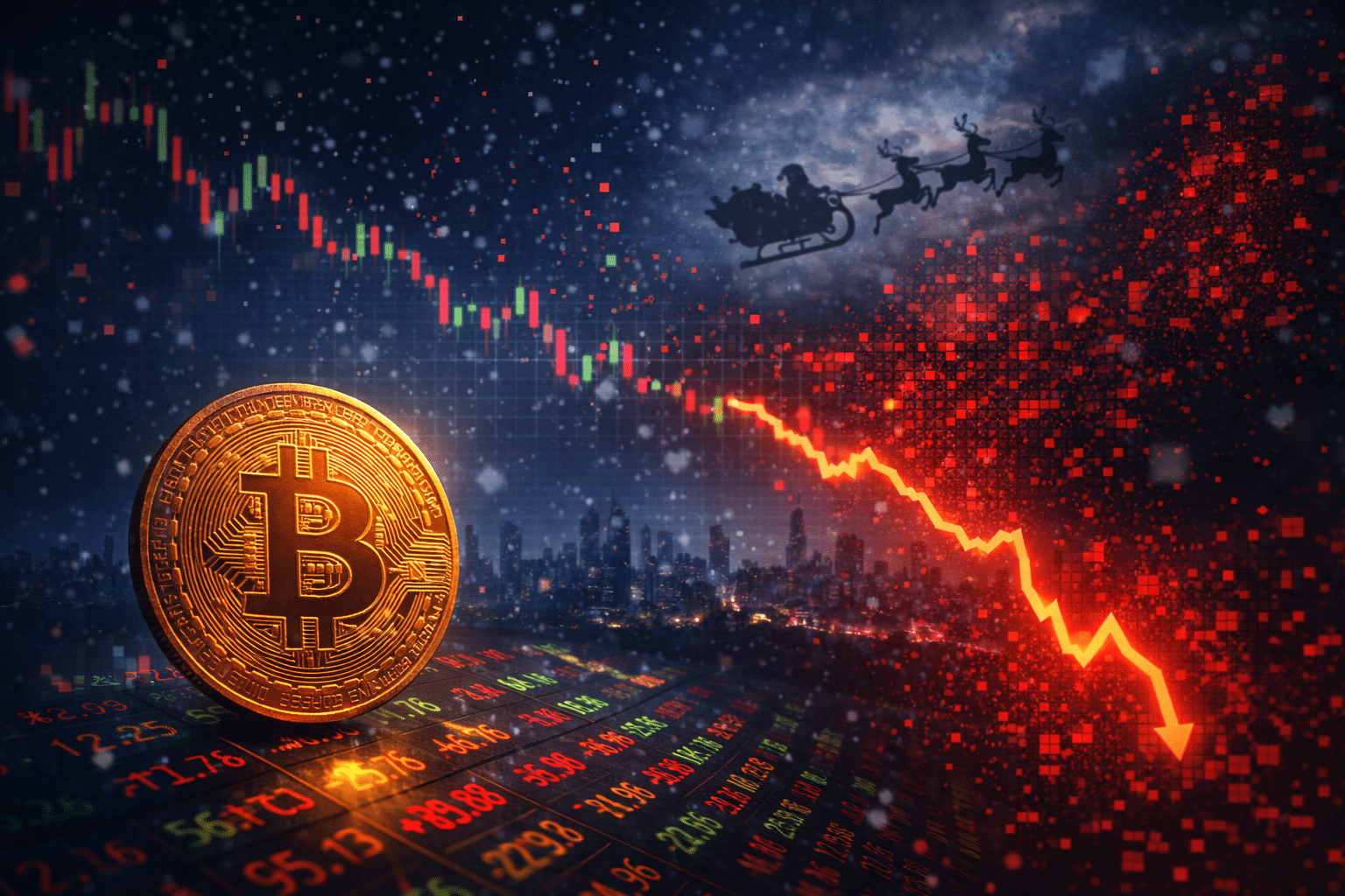 Marktpanik statt Weihnachtsfreude: Bitcoin stürzt nach kurzem Höhenflug ab