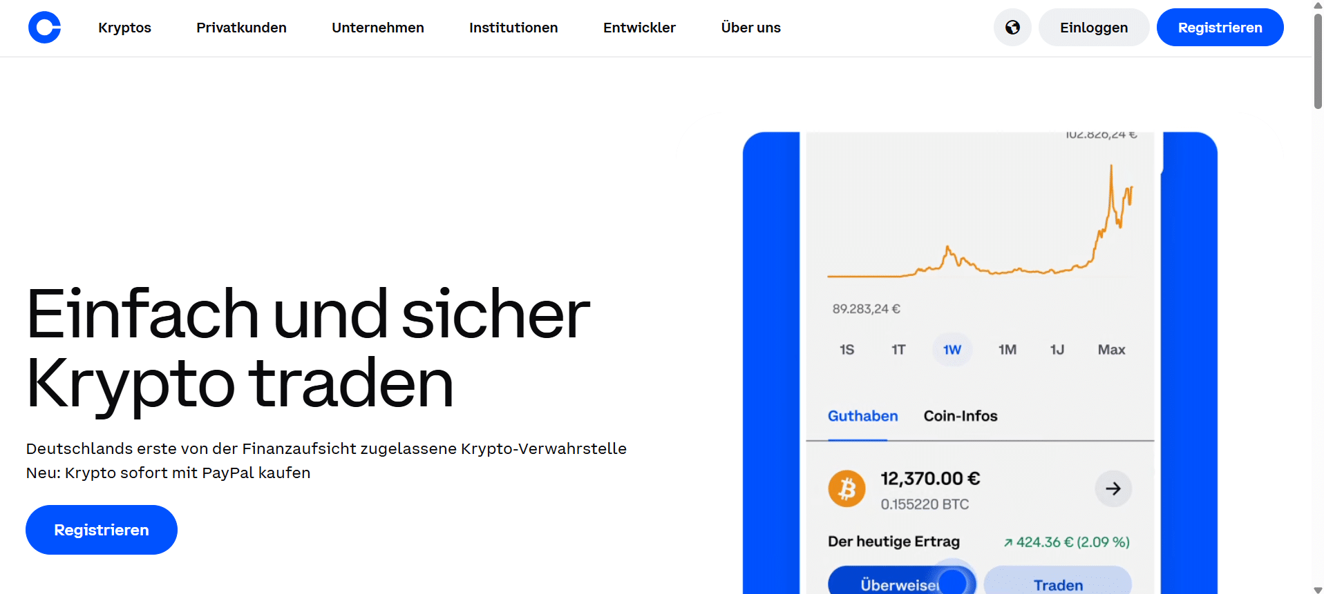 Coinbase Anmeldung DE