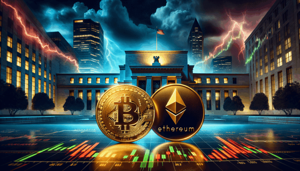 FED-Entscheidung: Bitcoin und Ethereum trotzen Zins-Sorgen – Gold steigt und Dollar sinkt