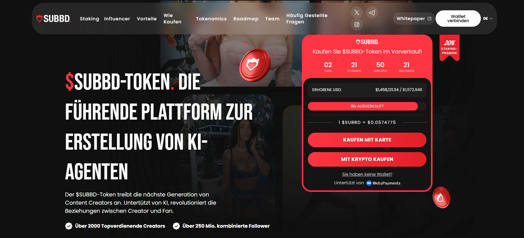 Schritt 1: Presale-Website besuchen