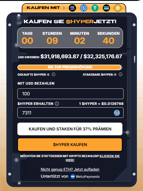 Schritt 3: Am Presale teilnehmen und Meme Coin kaufen